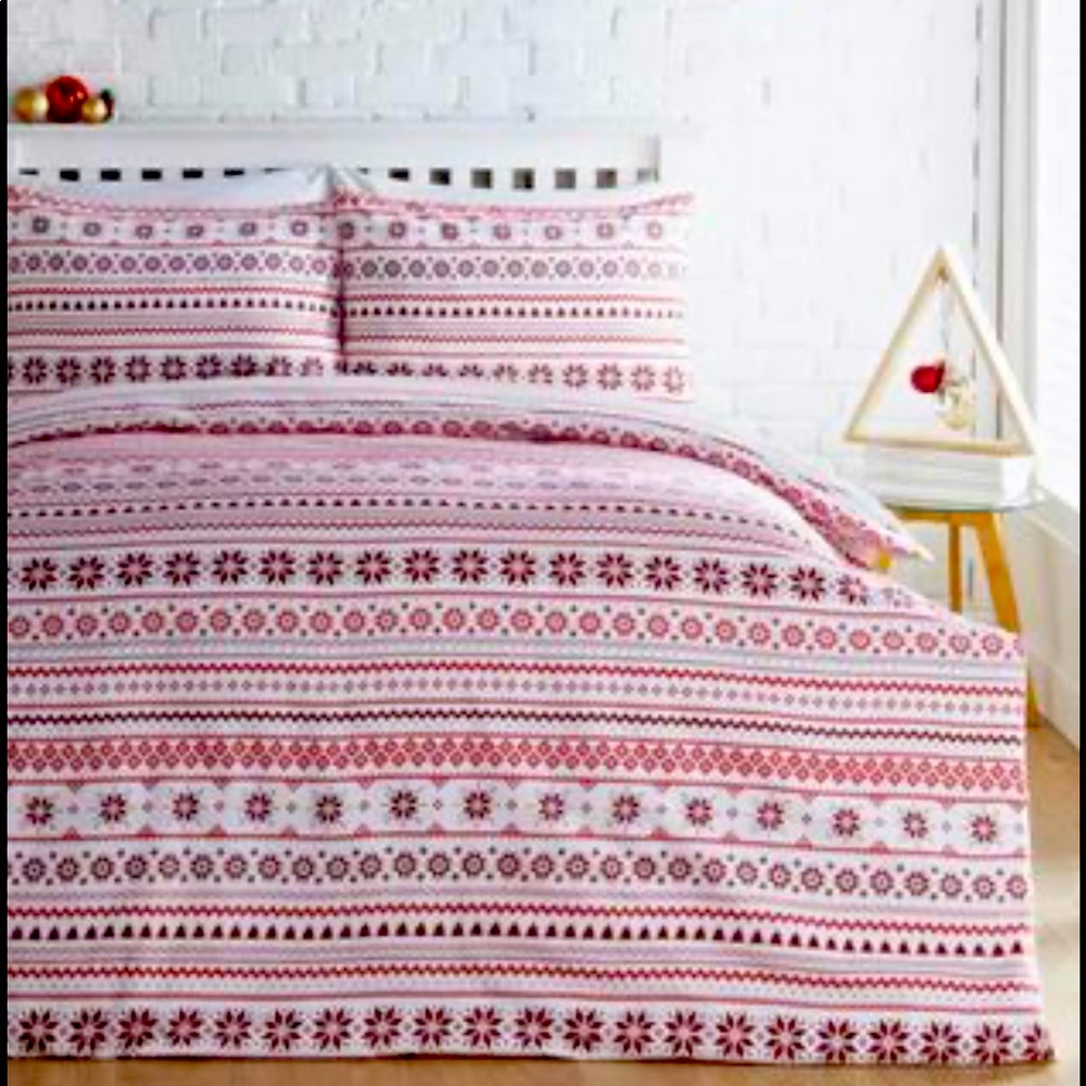 (Last chance) Fairisle Flannel Duvet/Comforter Cover Set - Full/Queen